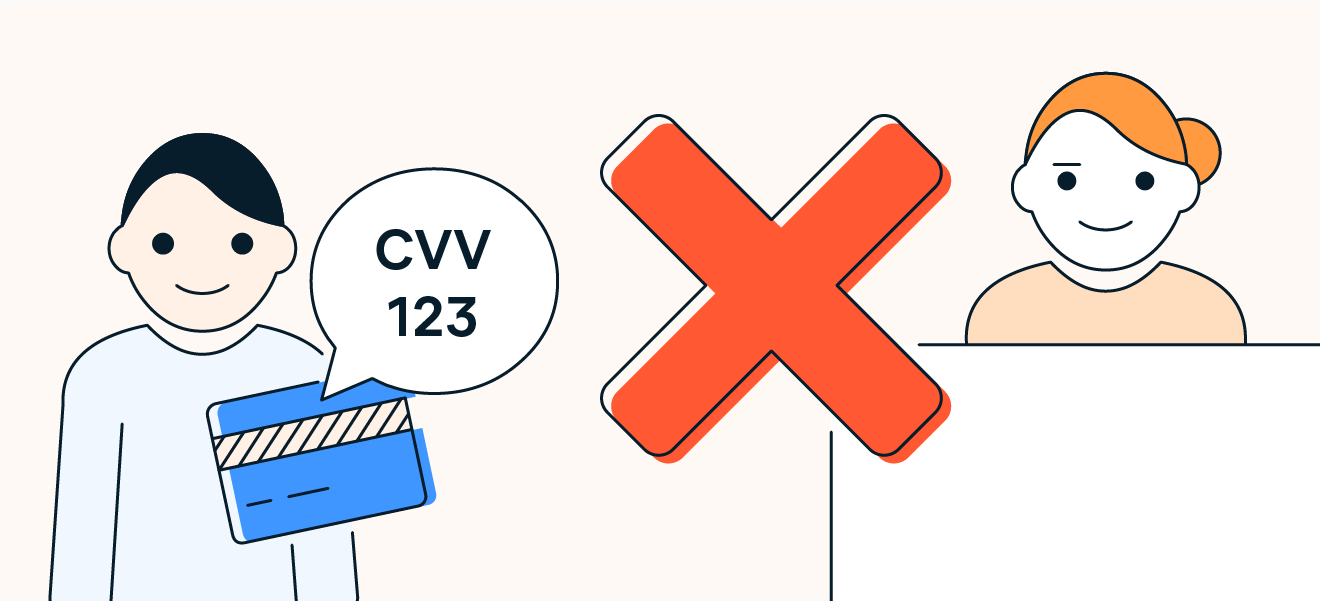 在现场支付时不要给出你的 CVV
